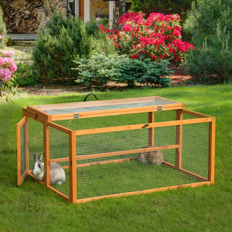 Outdoor rabbit hutch with run best sale